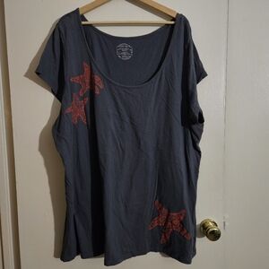 SIZE 4X OLD NAVY cotton tee beach starfish ocean